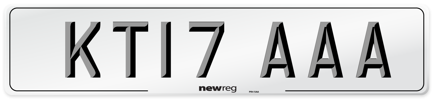 KT17 AAA Number Plate from New Reg
